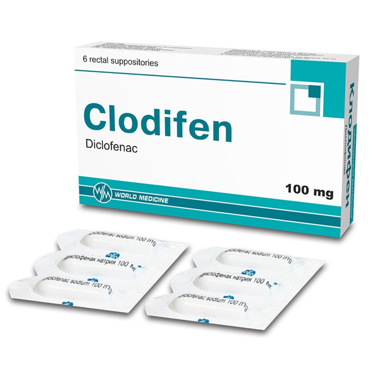 კლოდიფენი - Clodifen რექტალური 100მგ 6 სანთელი