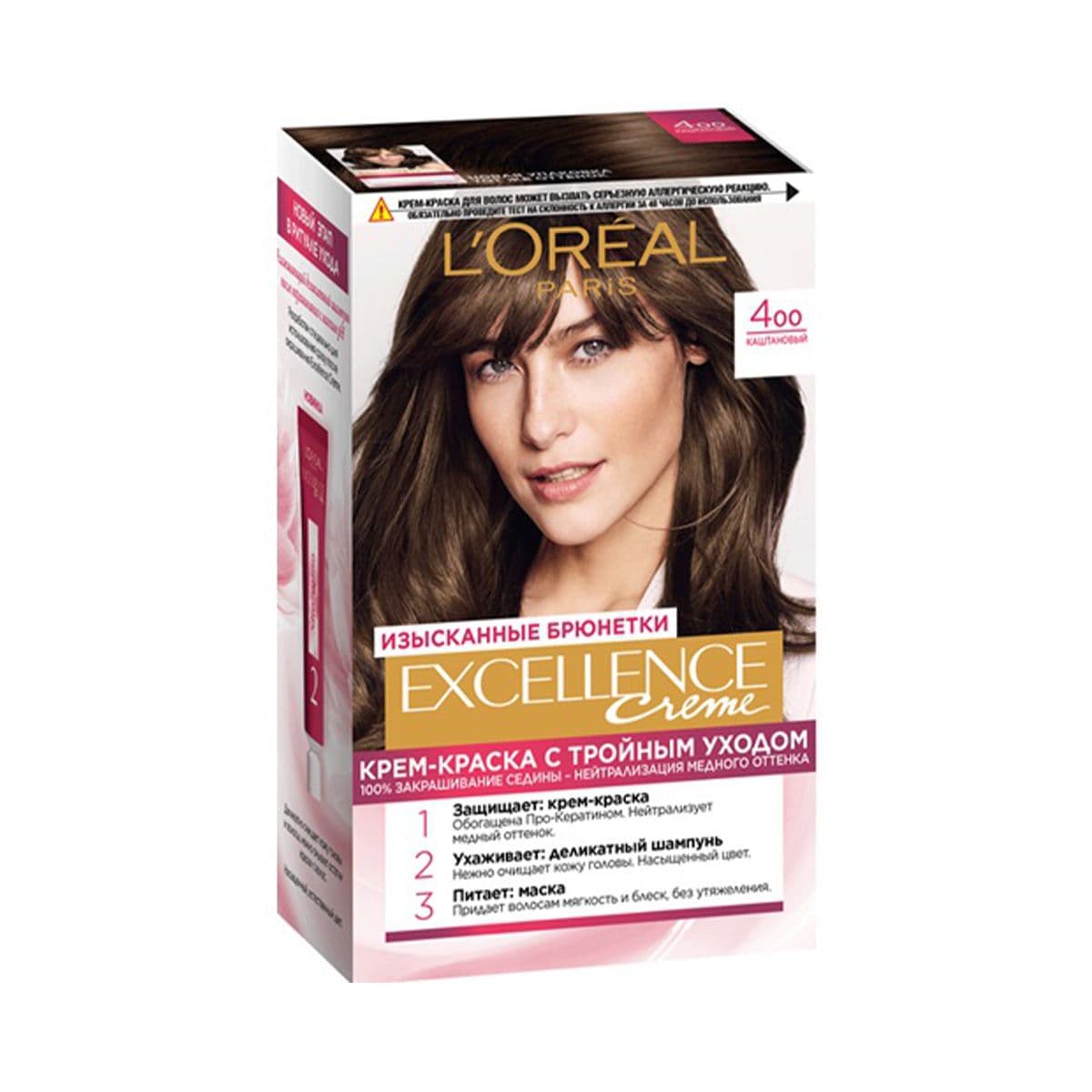 თმის საღებავი Excellence N400 2908/1119 ლორეალი - Loreal