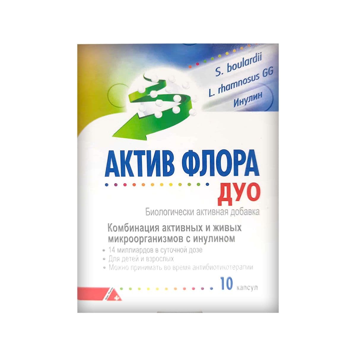 აქტივ ფლორა დუო - Activ flora DUO 10 კაფსულა