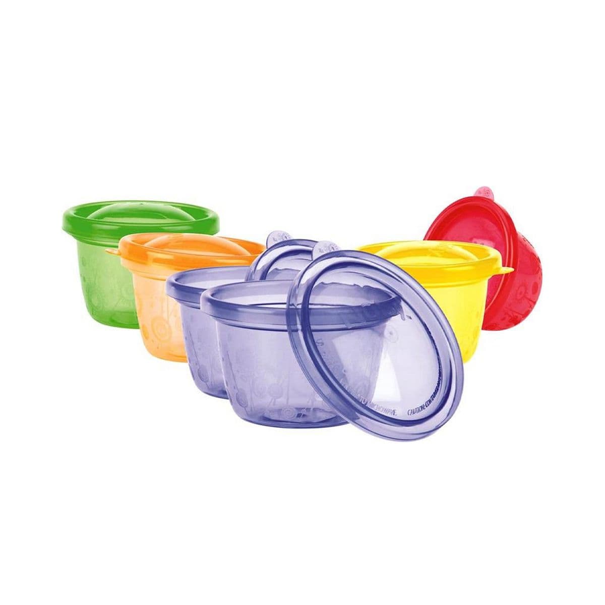 საჭმლის კონტეინერი პატარა 6 ცალი ნუბი - Nuby