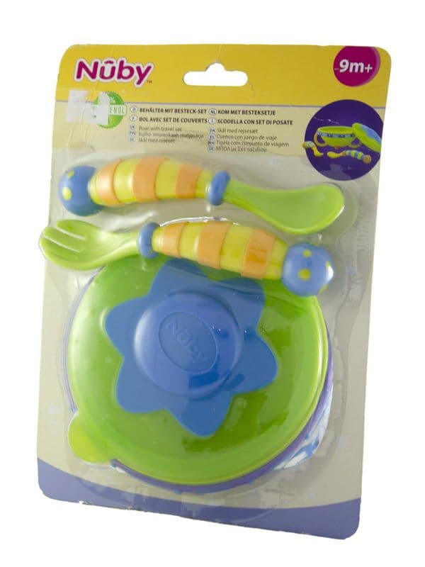 თეფში ჩანგალი კოვზი ნუბი - Nuby