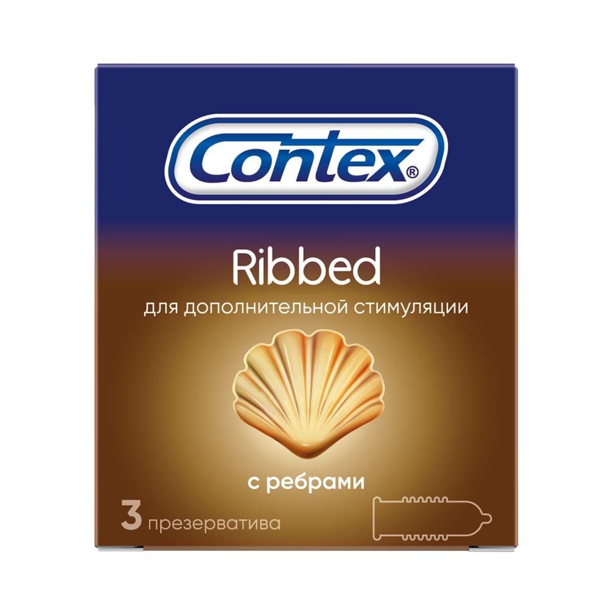 პრეზერვატივი Ribbed 3 ცალი კონტექსი - Contex