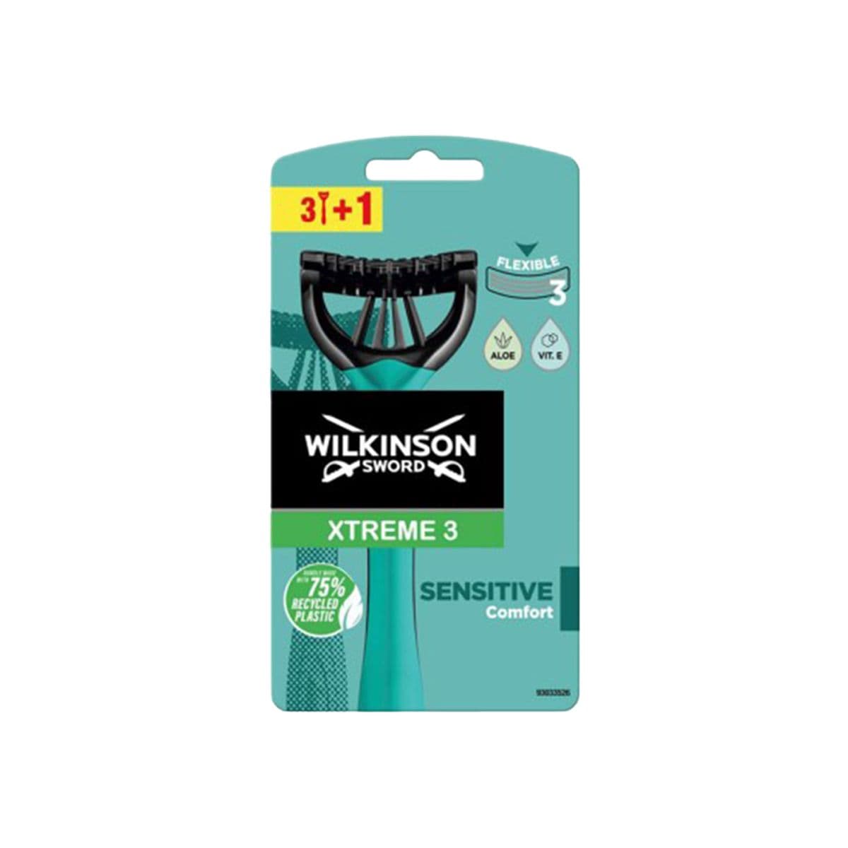 ერთჯერადი საპარსი Xtreme 3 სენსიტივი 0409 ვილკინსონი - Wilkinson