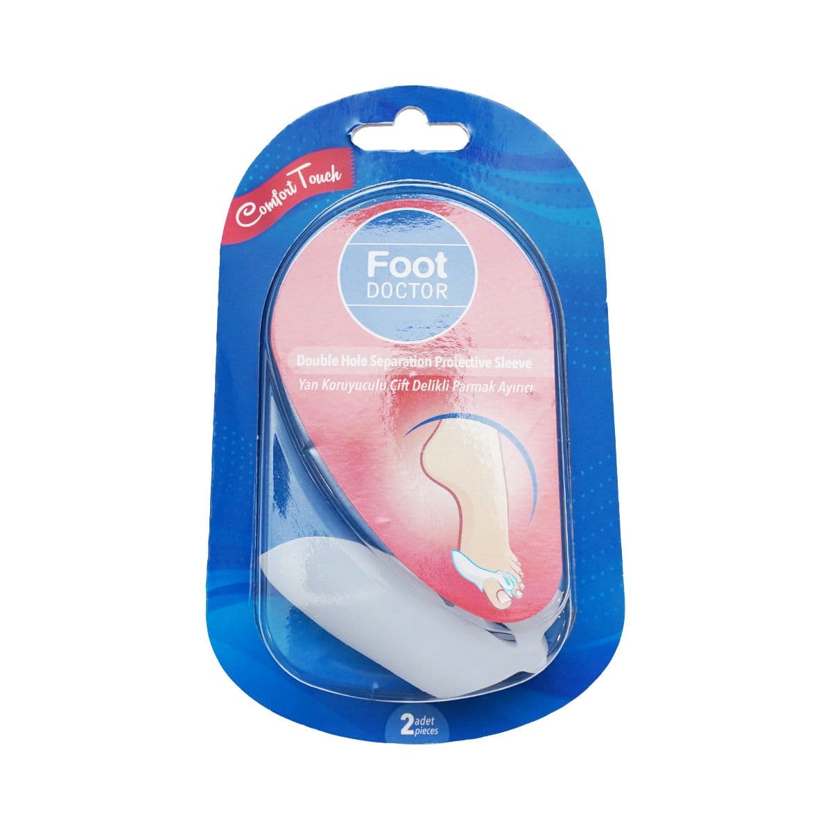 თითების გამყოფი 2 ნახვრეტიანი 2 ცალი ფუტ დოქტორ - Foot Doctor