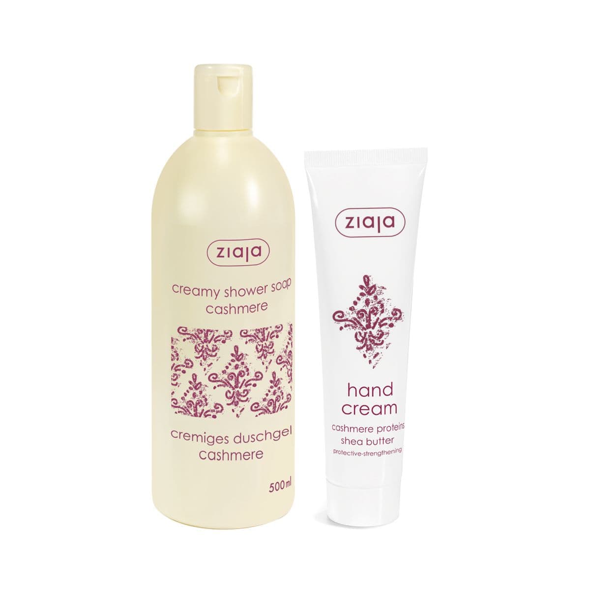 შხაპის გელი ქაშმირი + ხელის კრემი 30546 ზიაია - Ziaja