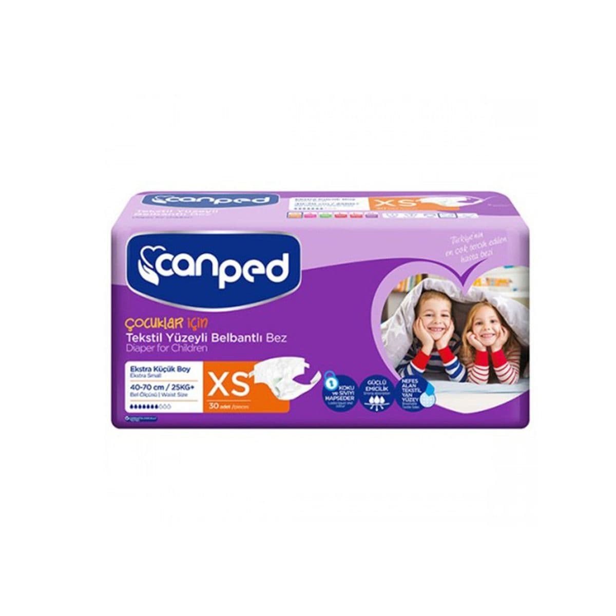 საფენი ექსტრა სმოლი 25+ კგ 30 ცალიანი 0486 ქანპედი - Canped