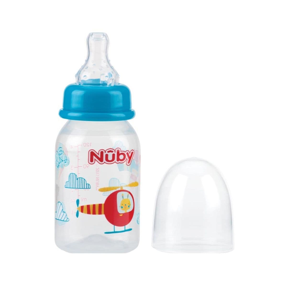 ბოთლი სილიკონის საწოვარით 120მლ 4774 ნუბი - Nuby
