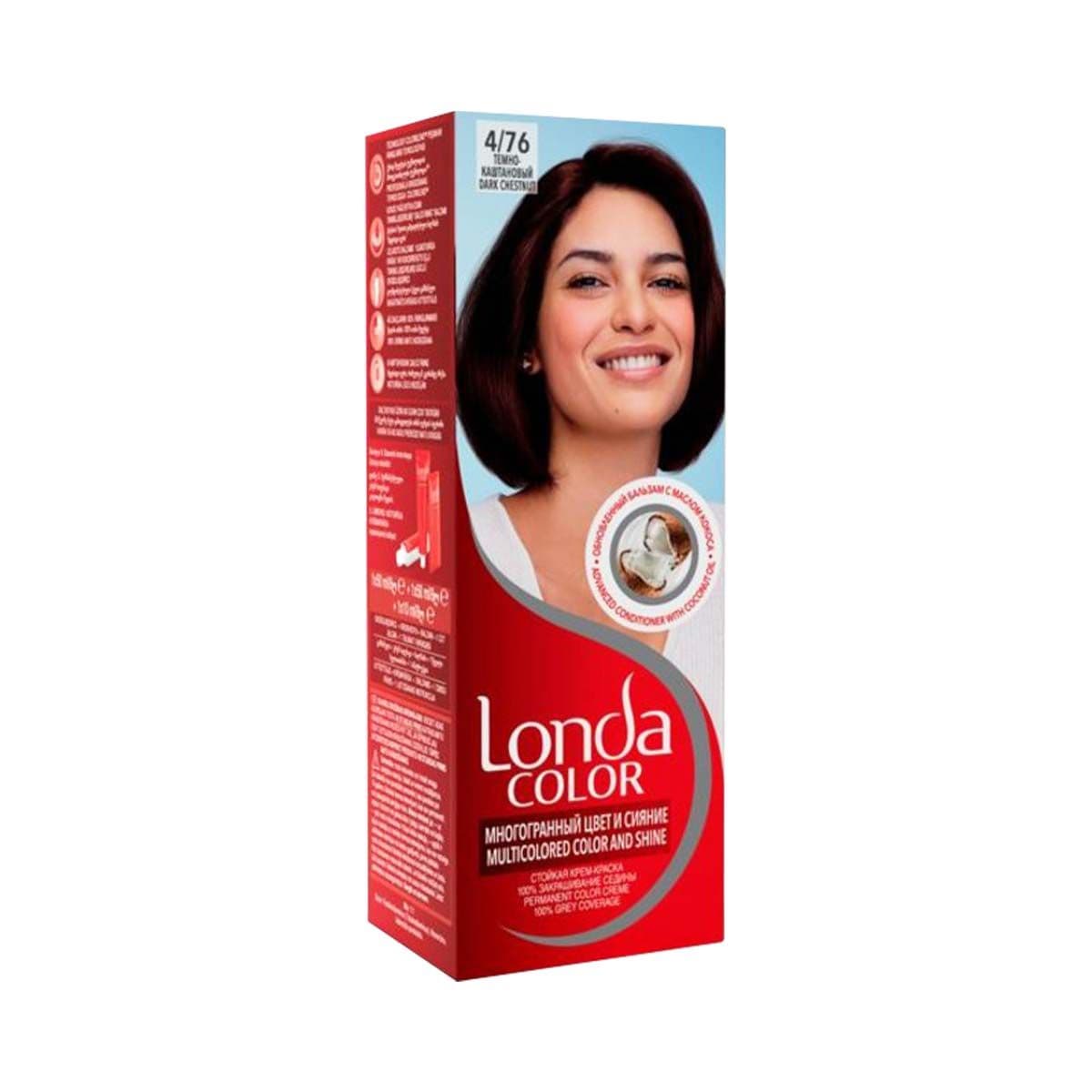 თმის საღებავი მუქი წაბლისფერი 4/76 4427/5405 ლონდა - Londa