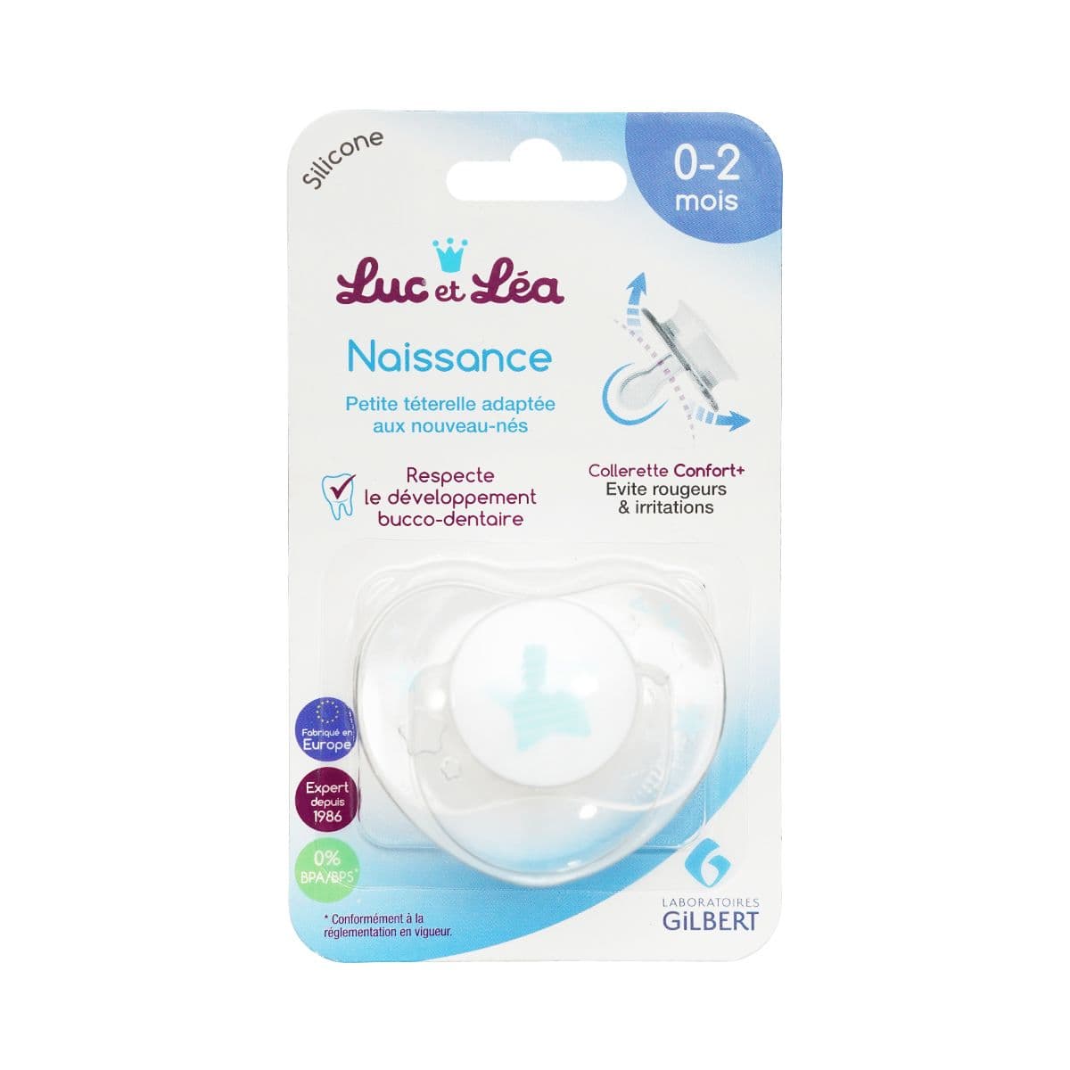 სილიკონის მატყუარა სიმეტრიული 0-2 ცისფერი 5086 ლუქ ეთ ლეა - Luc et Léa