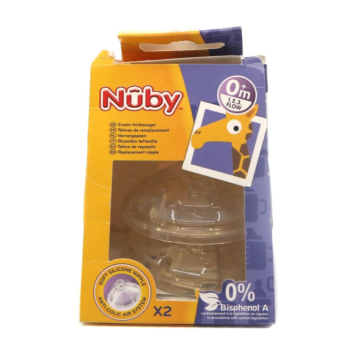 ბოთლის საწოვარა 1.2.3 0+ 9732 ნუბი - Nuby