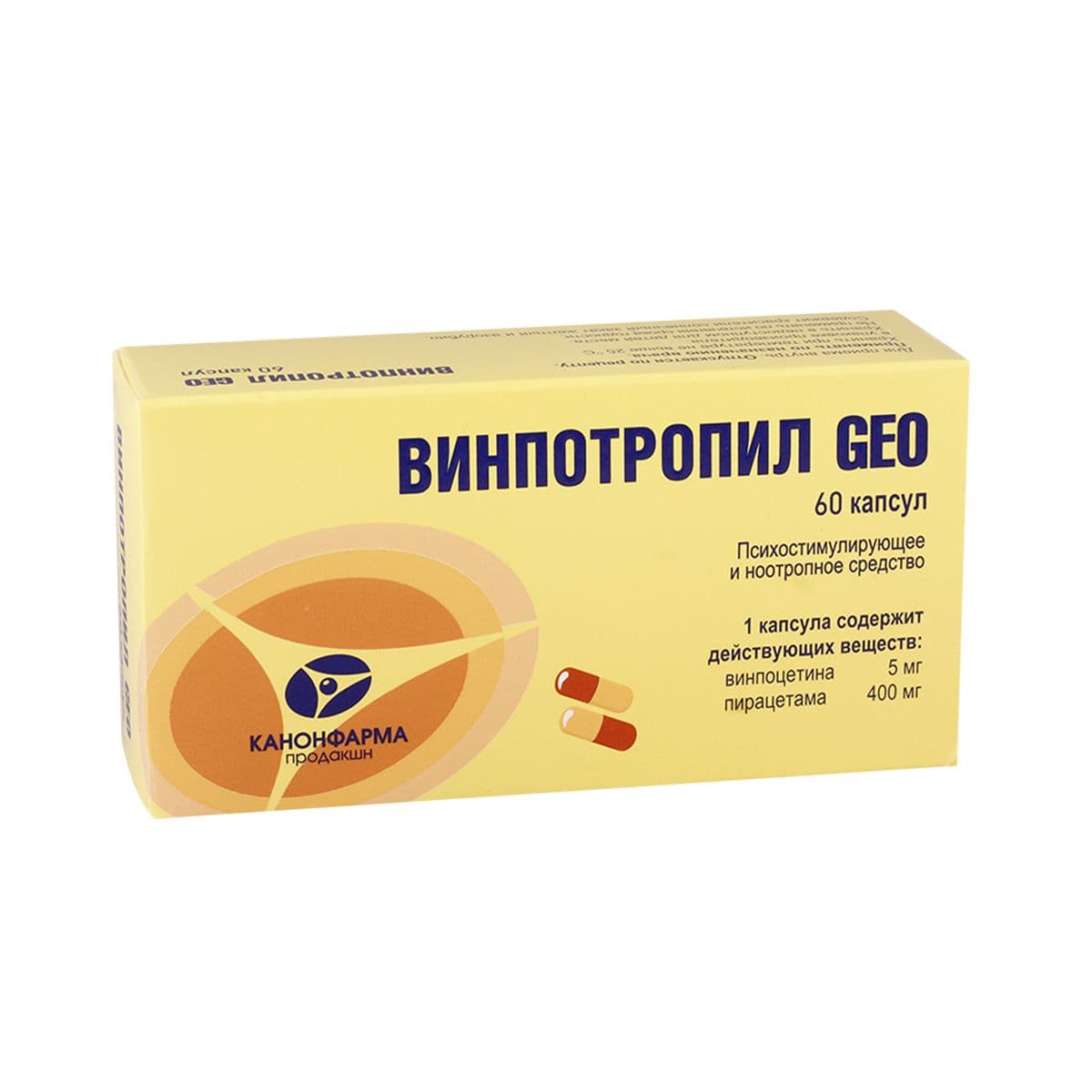 ვინპოტროპილი - Vinpotropile Geo5/400მგ 60 კაფსულა