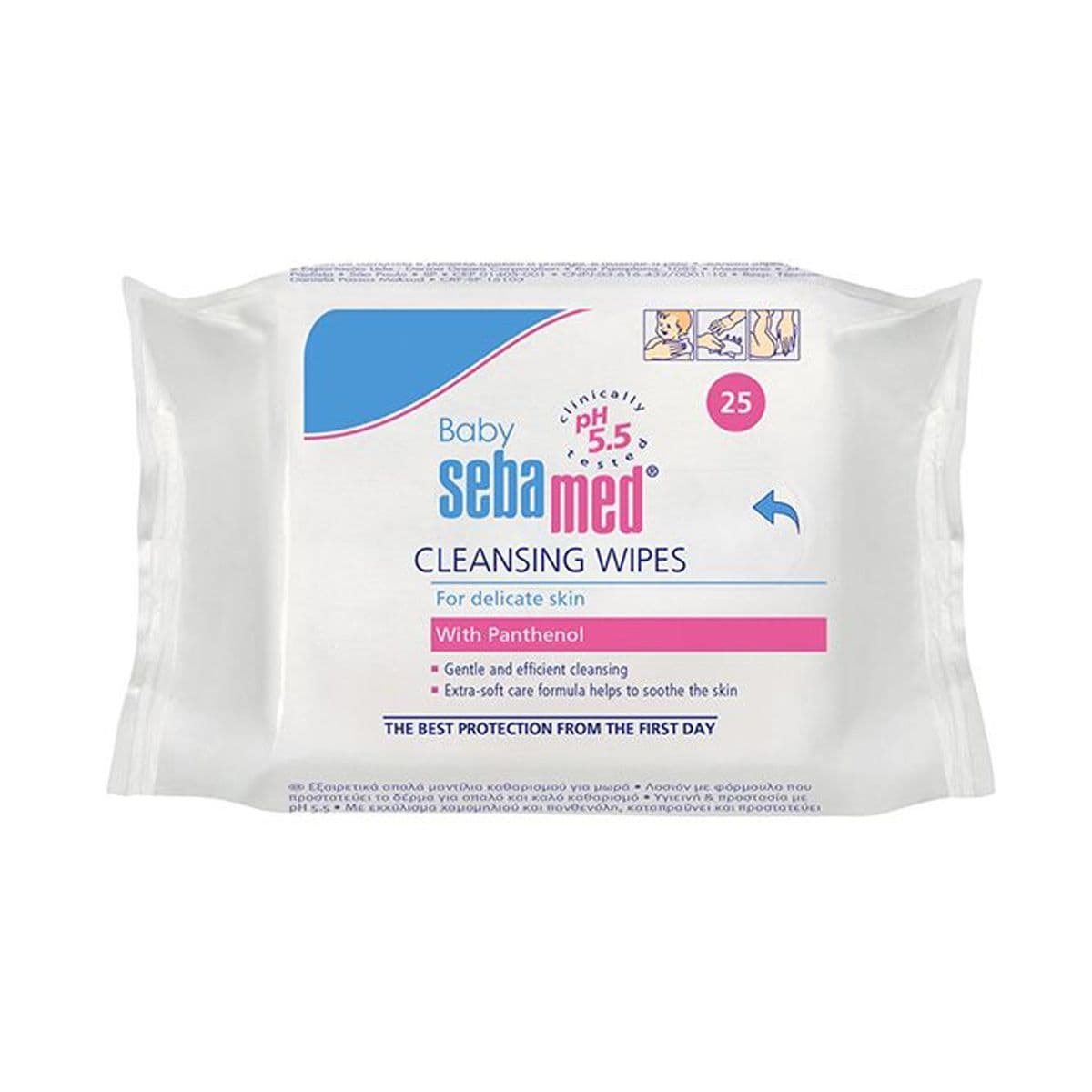 ბავშვის სველი ხელსახოცი 25 ცალიანი 8467 სებამედი - Sebamed