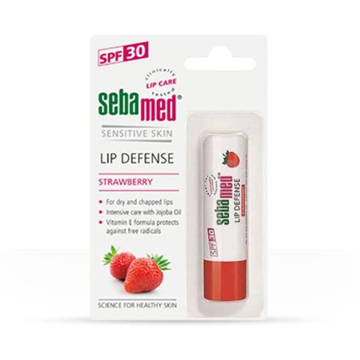 ტუჩის ჰიგიენური პომადა მარწყვი 8113 სებამედი - Sebamed