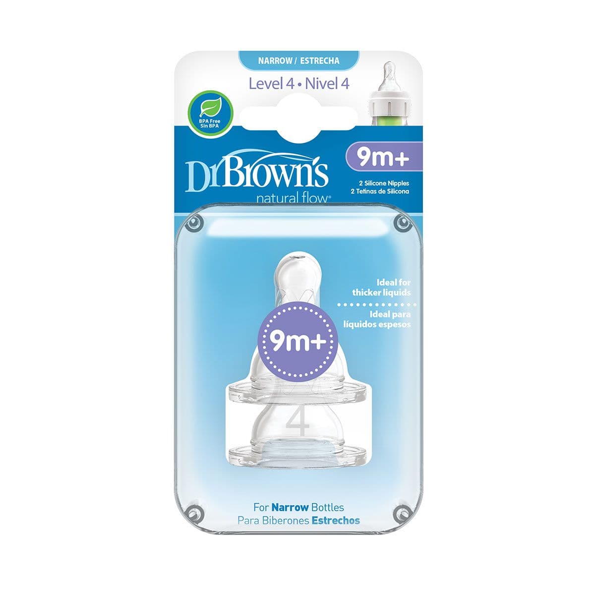 სილიკონის საწოვარა 3-6თ 2 ცალი 0490 დოქტორ ბრაუნი - DrBrowns