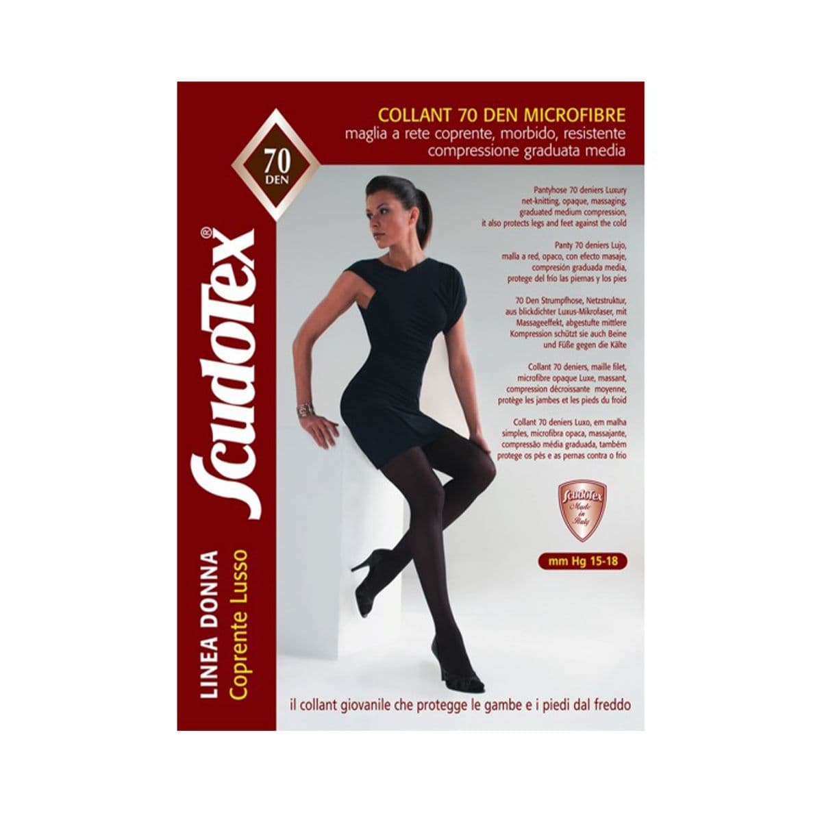 ანტივარიკოზული კოლგოტი საორსულო შავი L 0048 სკუდოტექსი - Scudotex