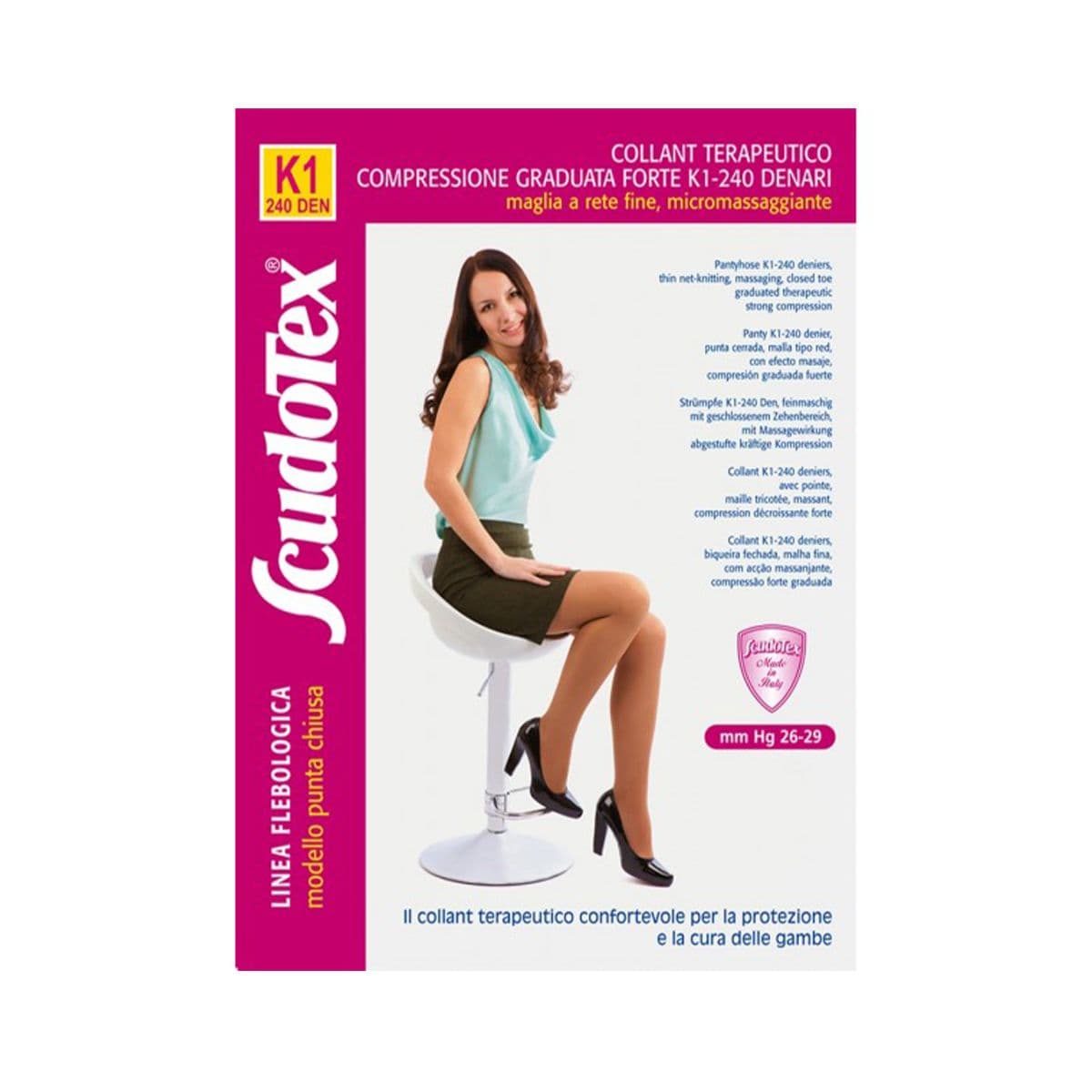 ანტივარიკოზული კოლგოტი კრემისფერი M 3728 სკუდოტექსი - Scudotex