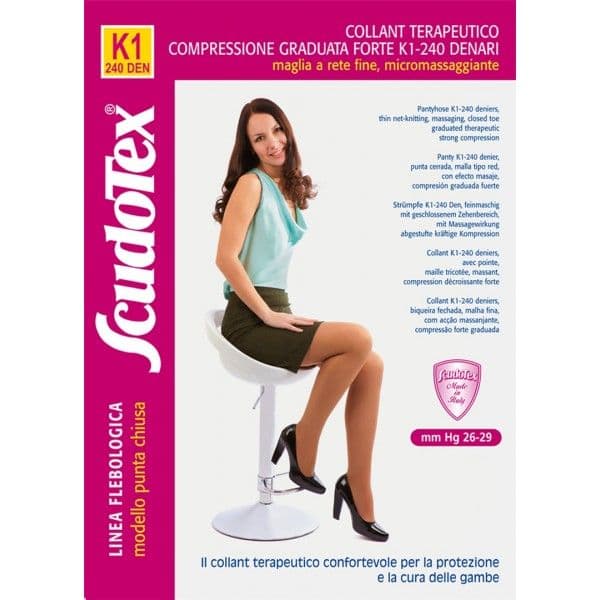 ანტივარიკოზული კოლგოტი კრემისფერი S 3711 სკუდოტექსი - Scudotex