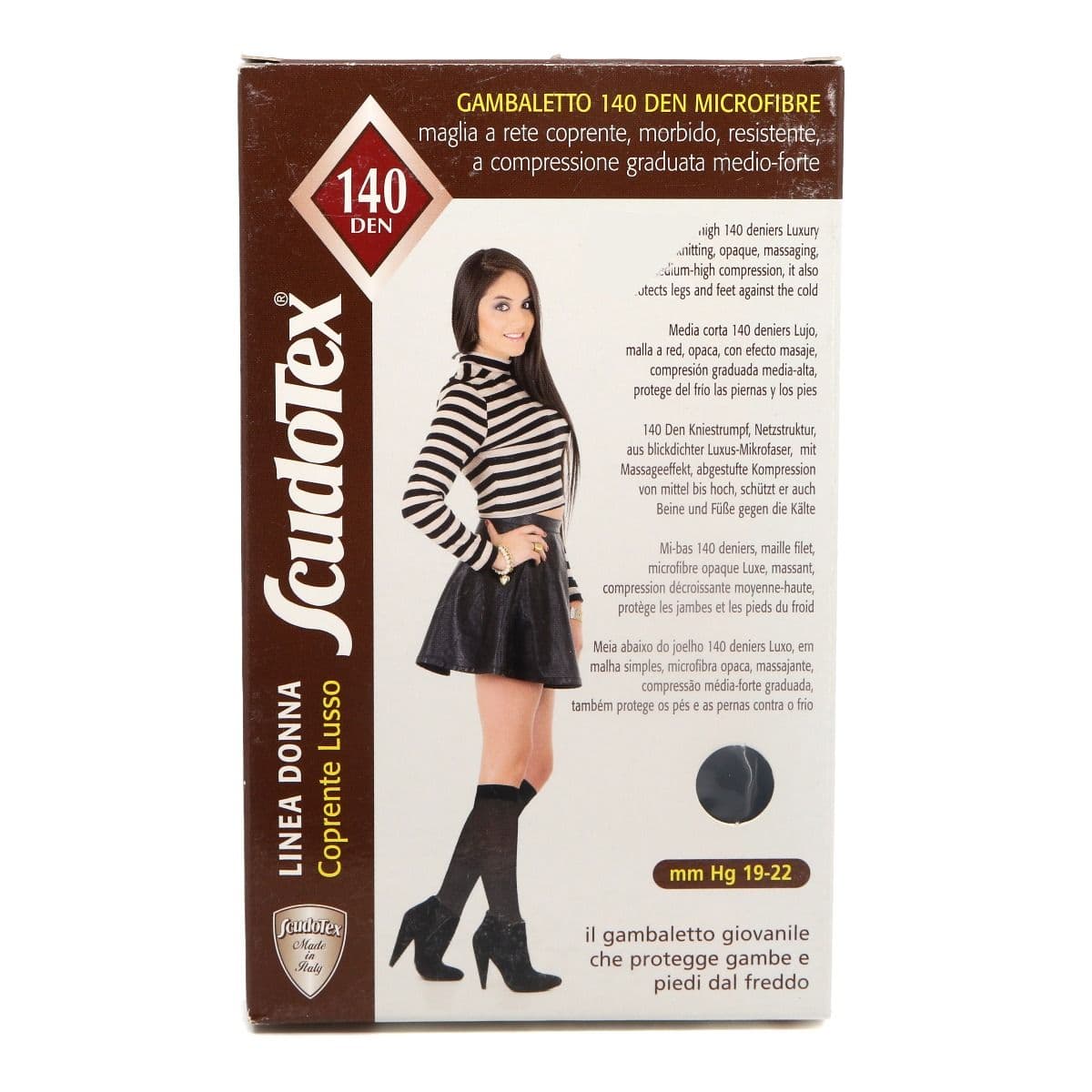 ანტივარიკოზული წინდა დაბალი შავი XL 3407 სკუდოტექსი - Scudotex