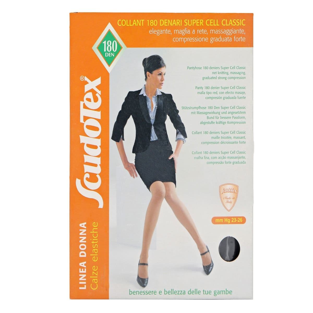 ანტივარიკოზული კოლგოტი შავი XL 2951 სკუდოტექსი - Scudotex