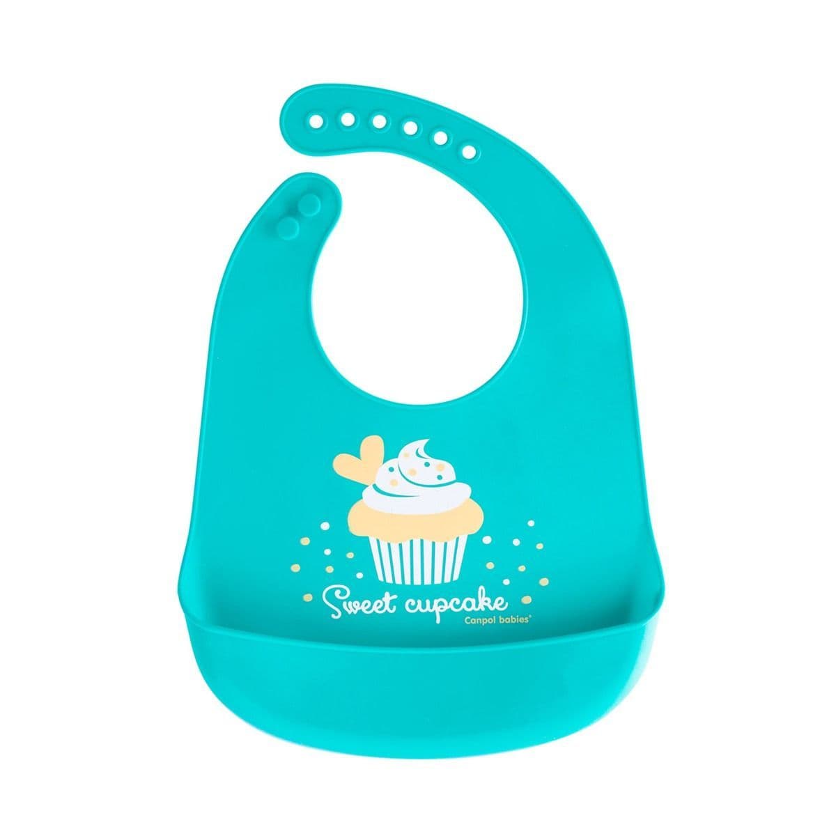 სილიკონის წინსაფარი ჯიბით ცისფერი 4239 კანპოლი - Canpol