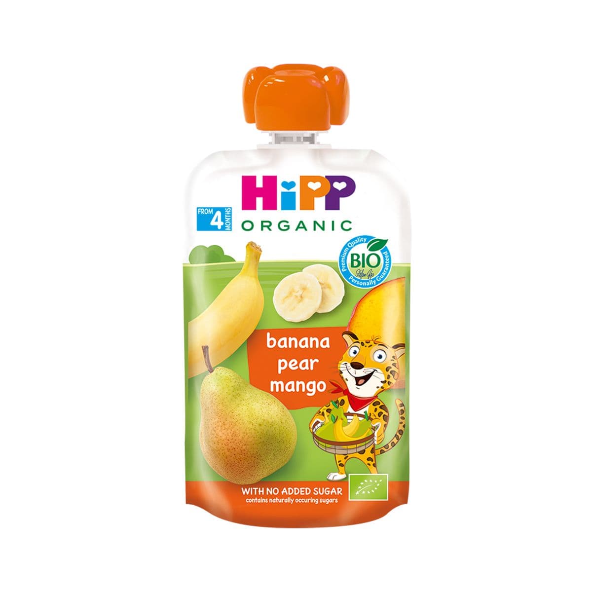 ბანანის მსხლის მანგოს პიურე 4 თვიდან 8523-02 ჰიპი - HIPP