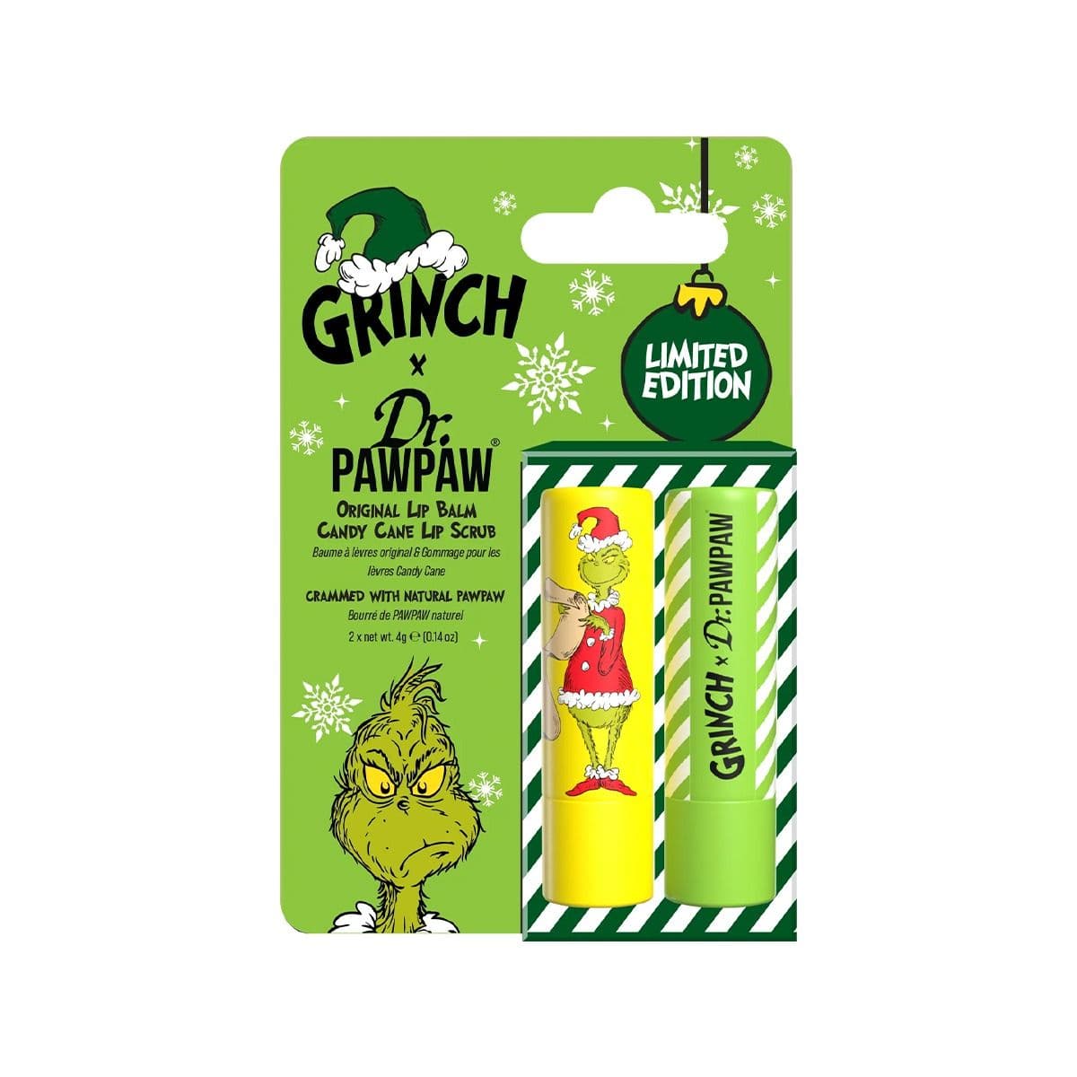 ტუჩის მოვლის ნაკრები Candy Cane And Original Grinch 5499 დოქტორ პაუ პაუ - Dr. Pawpaw