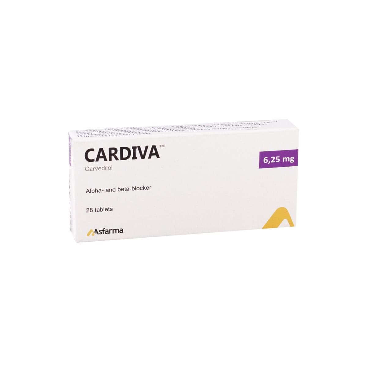 კარდივა 6.25მგ 28 ტაბლეტი