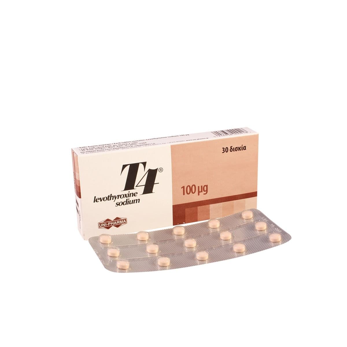 ტ4 - T4 100მკგ 30 ტაბლეტი