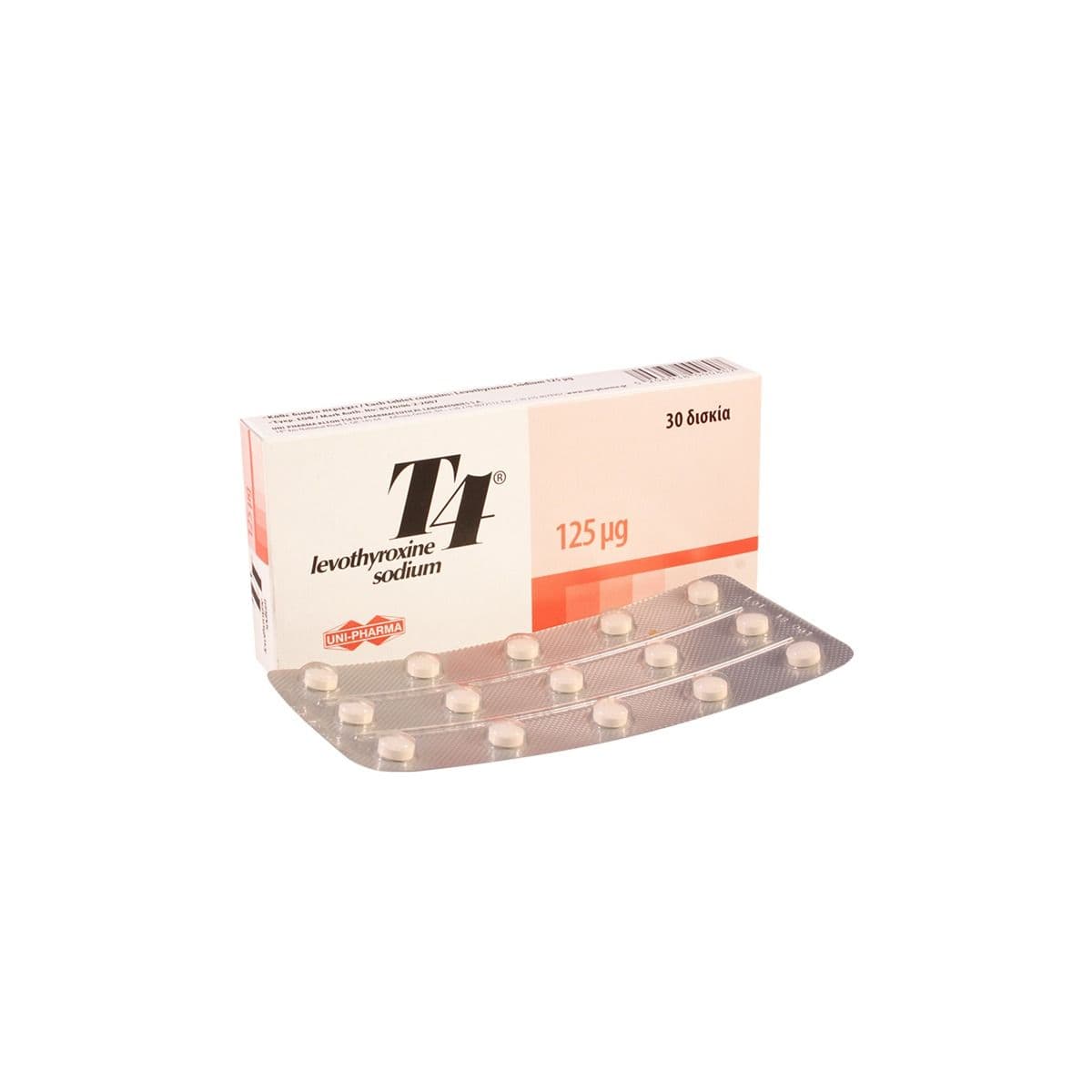 ტ4 - T4 125მკგ 30 ტაბლეტი