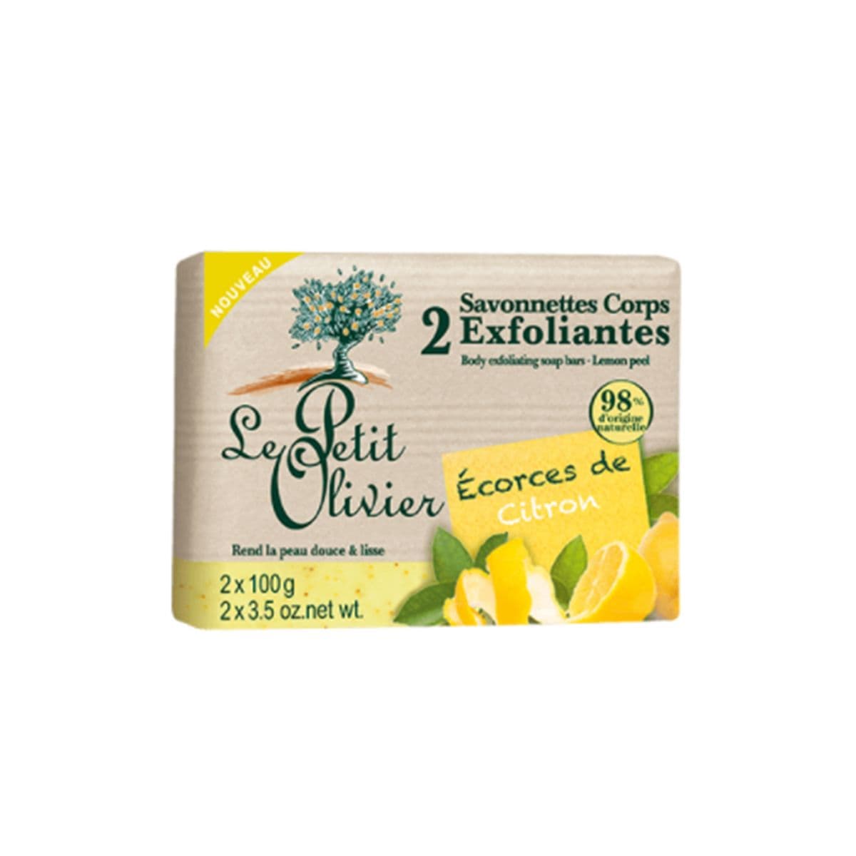 სხეულის საპონი ლიმნის ქერქით 2 ცალი 5202 ლე პეტიტ ოლივიე - Le Petit Olivier
