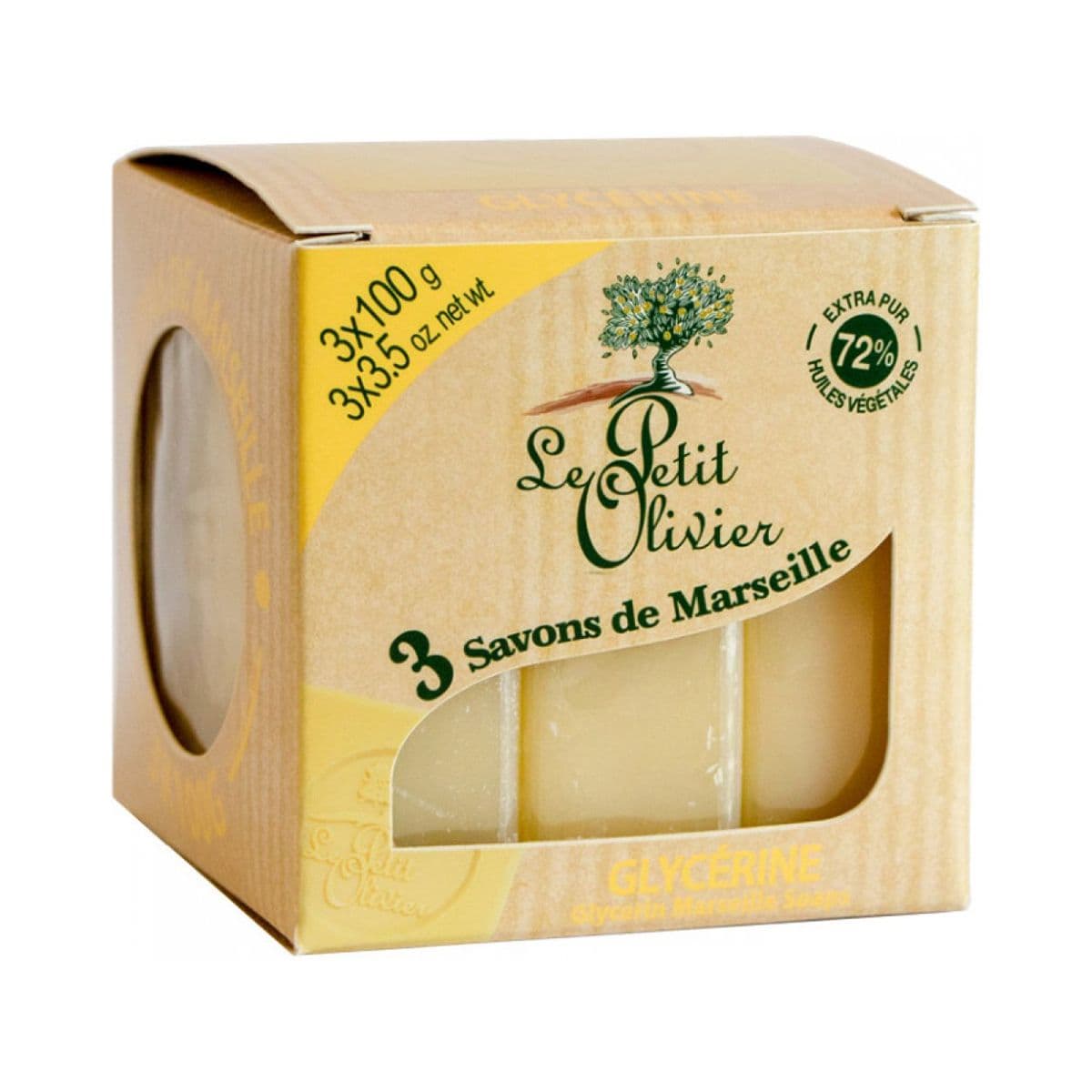 საპონი გლიცერინით 100გ 3ცალი 5844 ლე პეტიტ ოლივიე - Le Petit Olivier