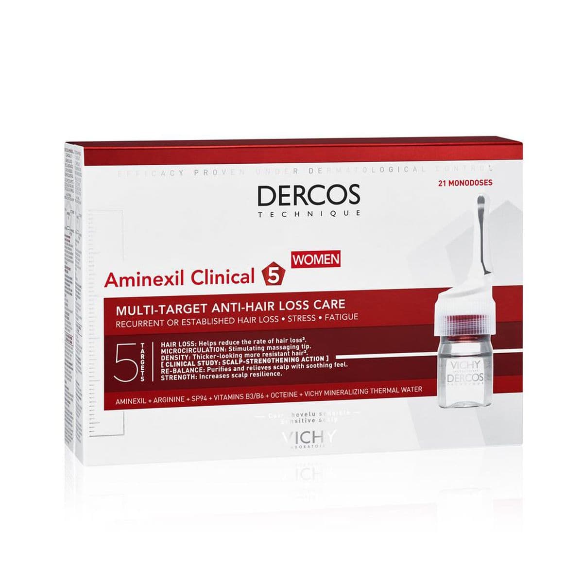დერკოსი თმის ცვენა 21 ცალი (ქალი) 522786 ვიში - Vichy