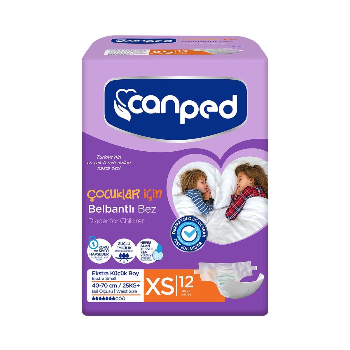 მწოლიარეს საფენი XS 40-70სმ 12ცალი 0615 ქანპედი - Canped