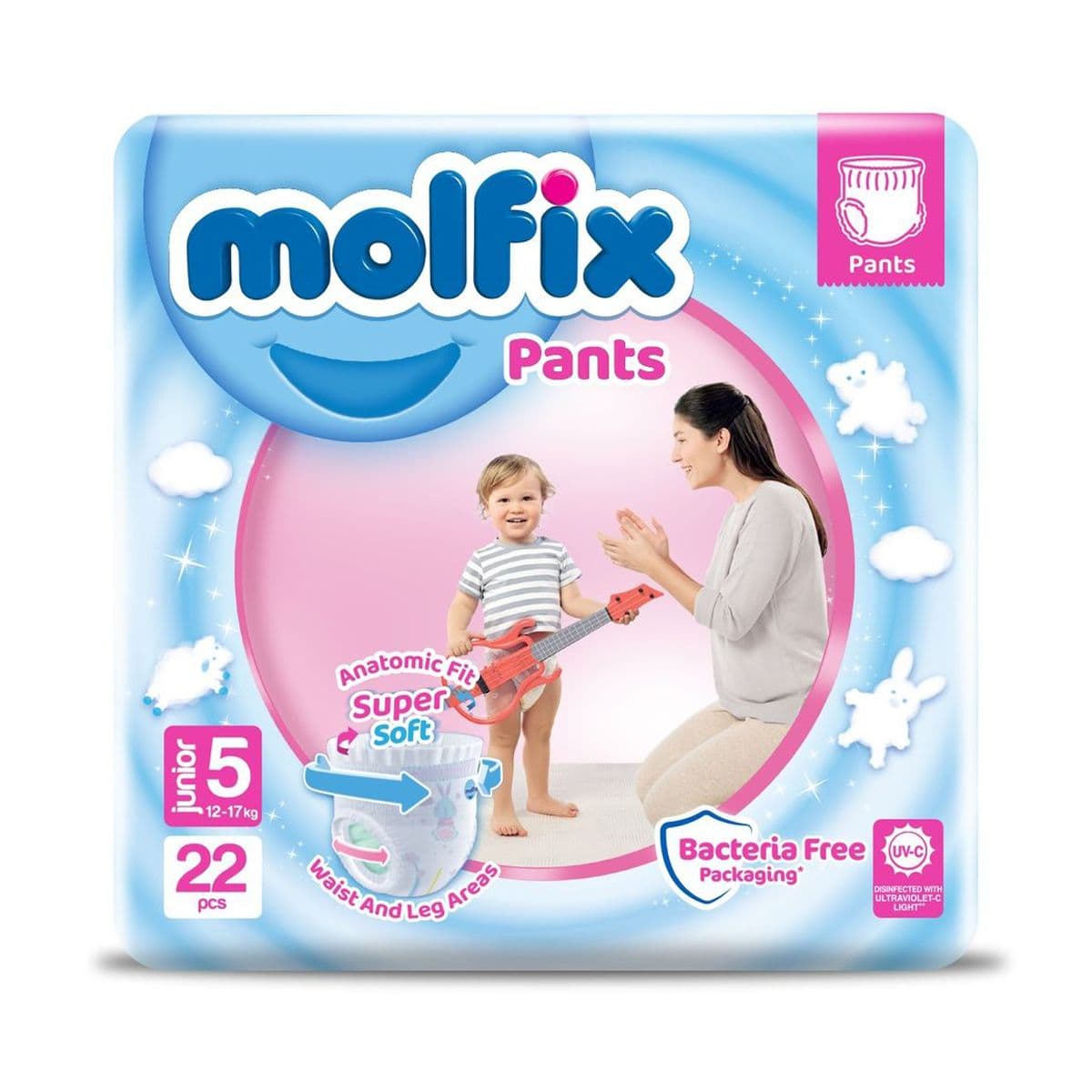 ბავშვის საფენი ტრუსი 12-17კგ 22 ცალი 3305 მოლფიქსი - Molfix