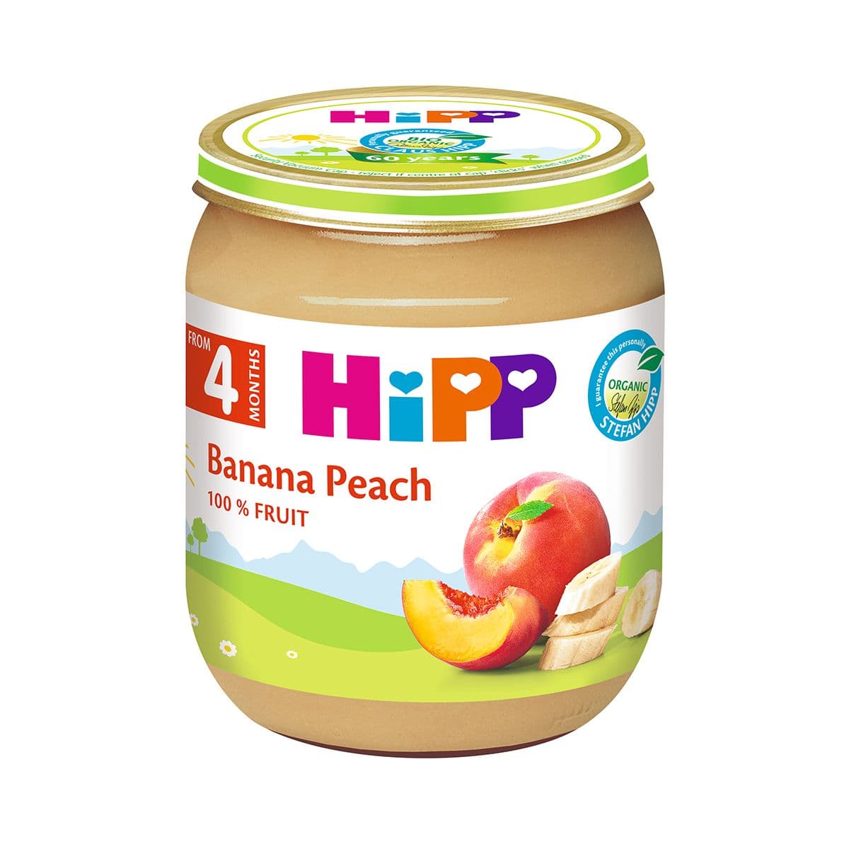 ხილფაფა ბანანი და ატამი 4 თვიდან 4396 ჰიპი - HIPP