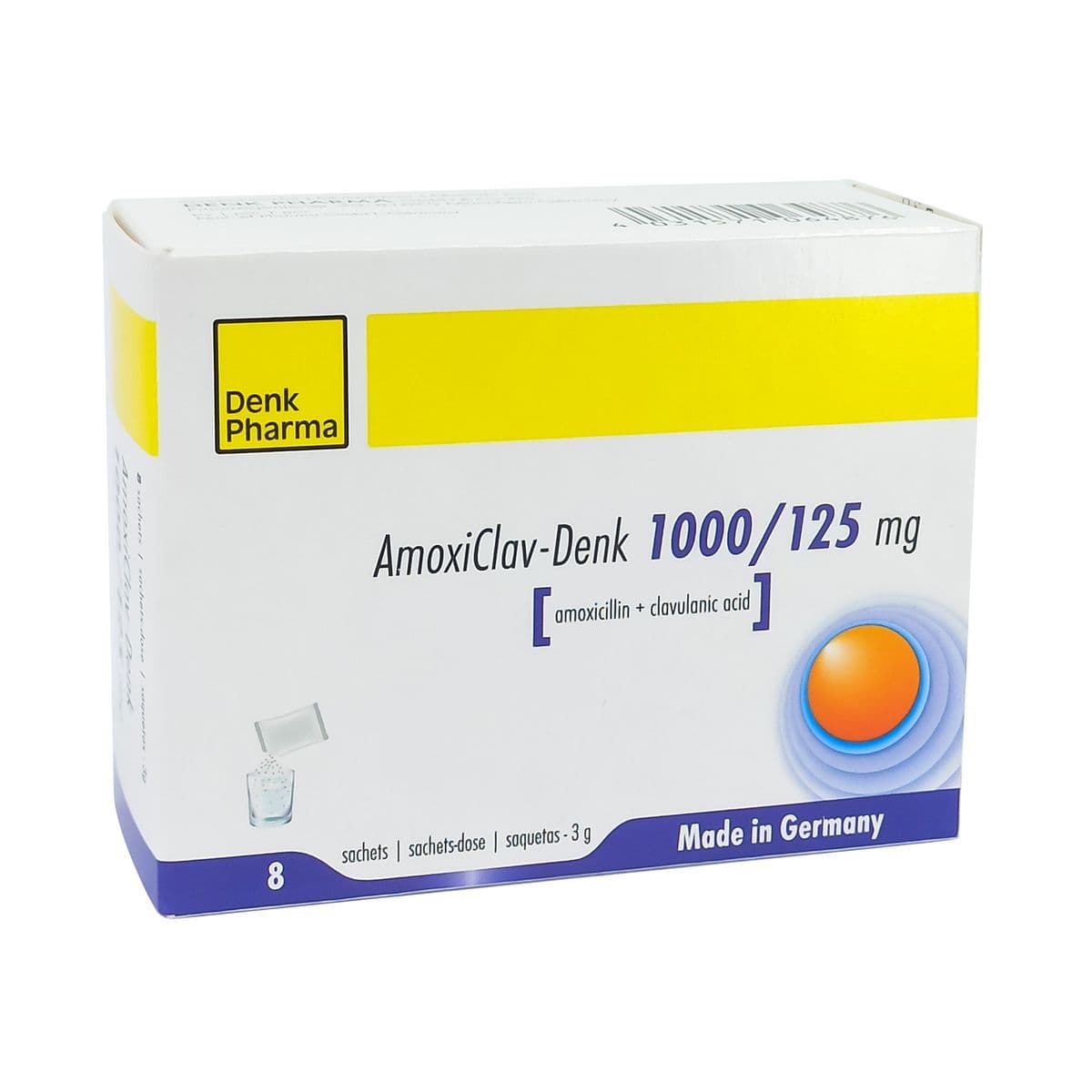 ამოქსიკლავ-დენკი - Amoxiklav-denk 1000/125 8 პაკეტი