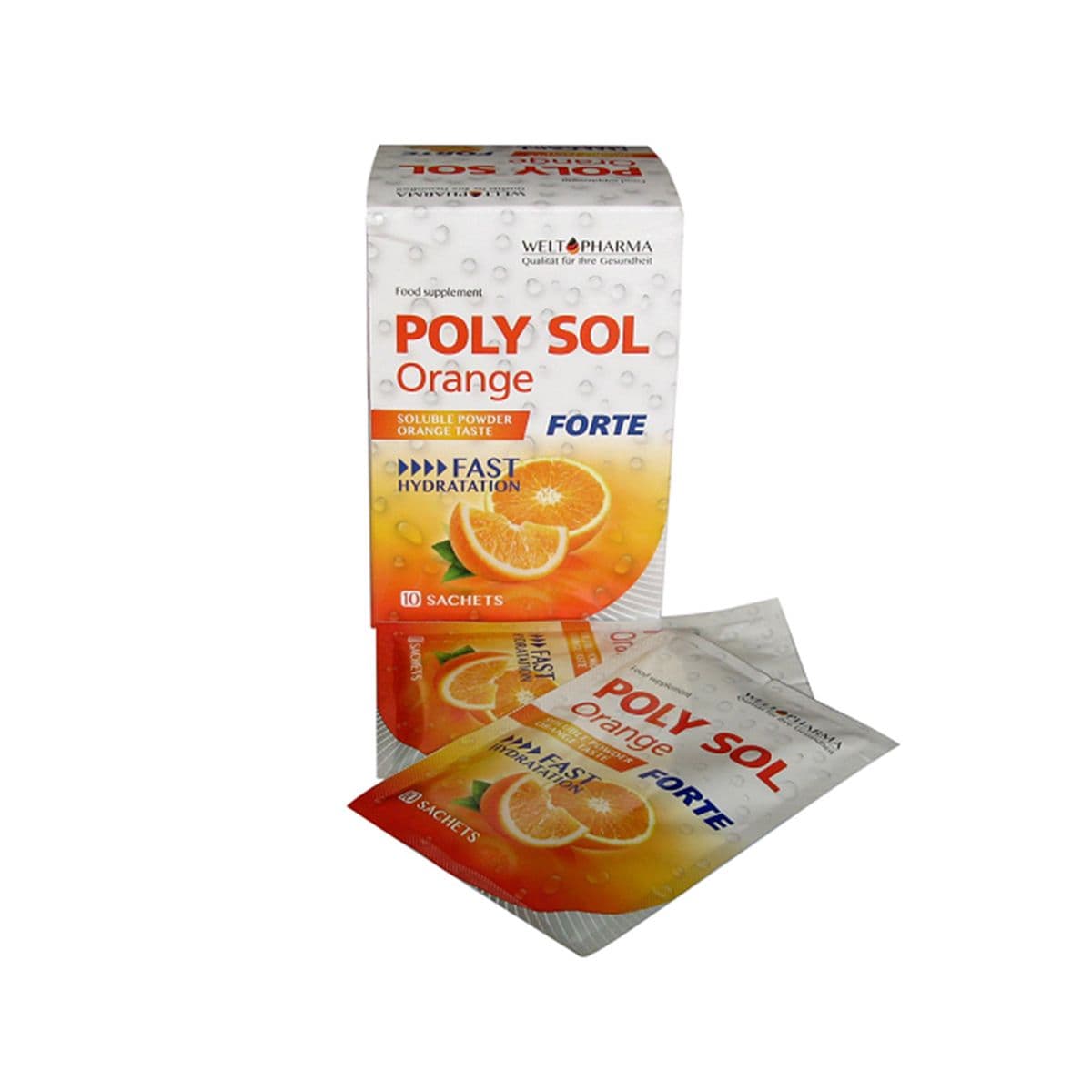 პოლი სოლი ფორტე - Poly Sole Forte 10 პაკეტი ფორთოხლის არომატით