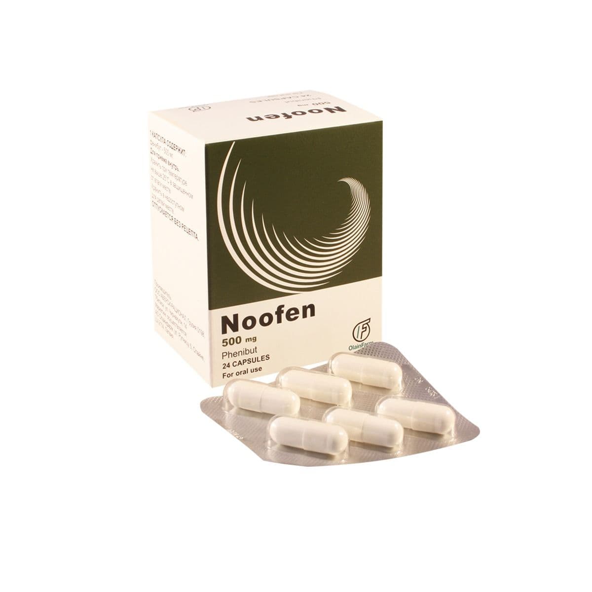 ნოოფენი კაფსულები 500მგ 24 ცალი