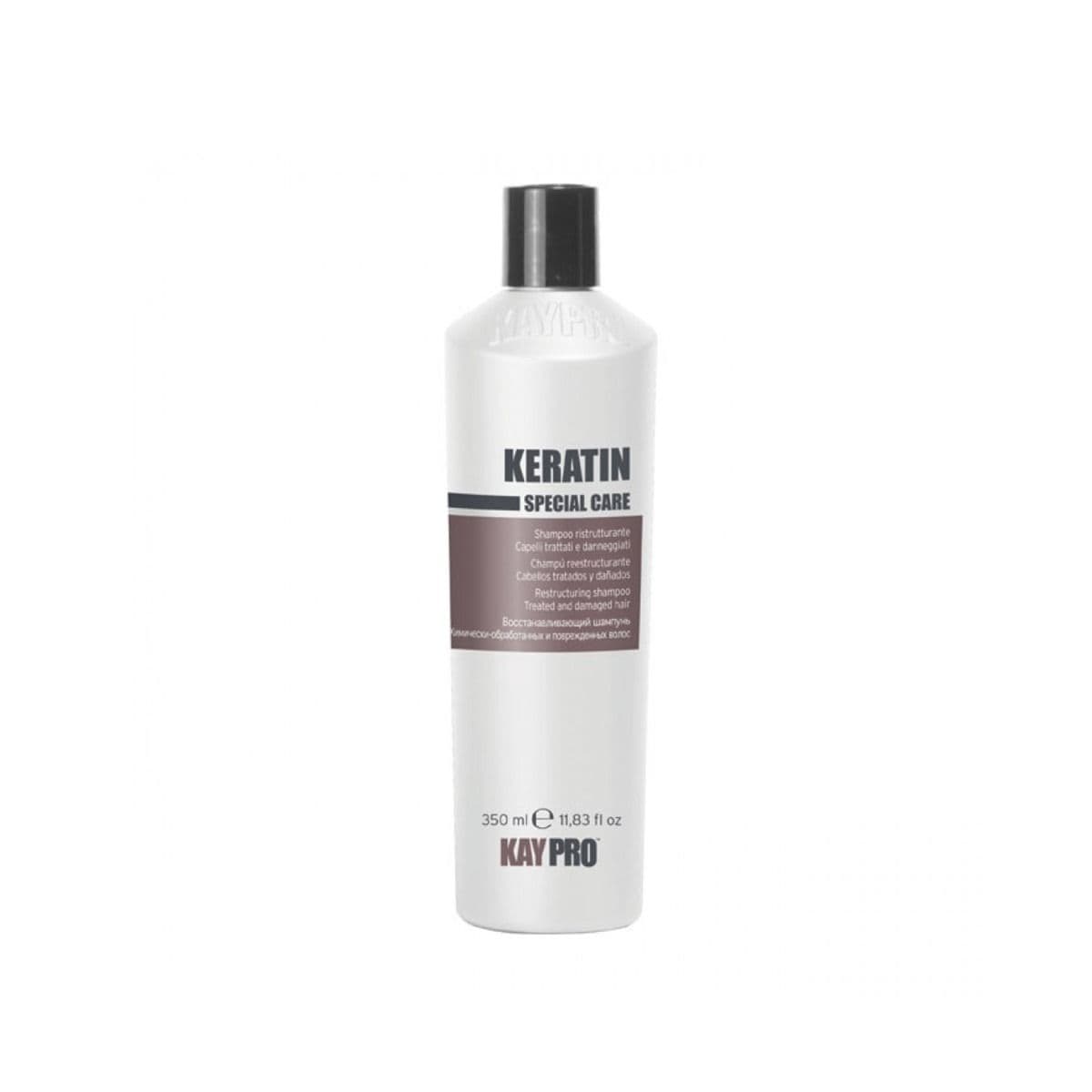 დაზიანებული თმის შამპუნი კერატინით 350მლ 8508 კეიპრო - Kaypro