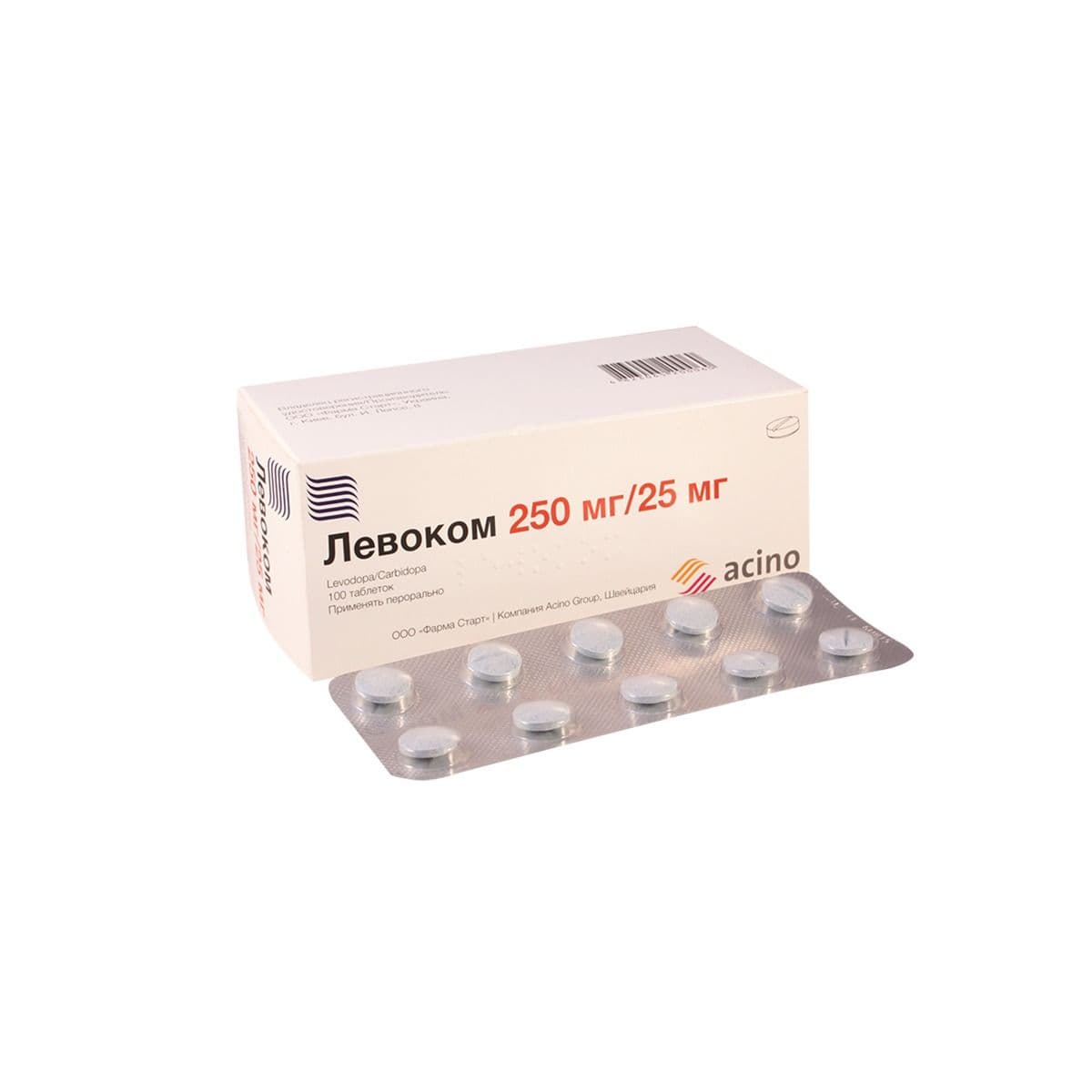 ლევოკომი ტაბ.250მგ/25მგ N100