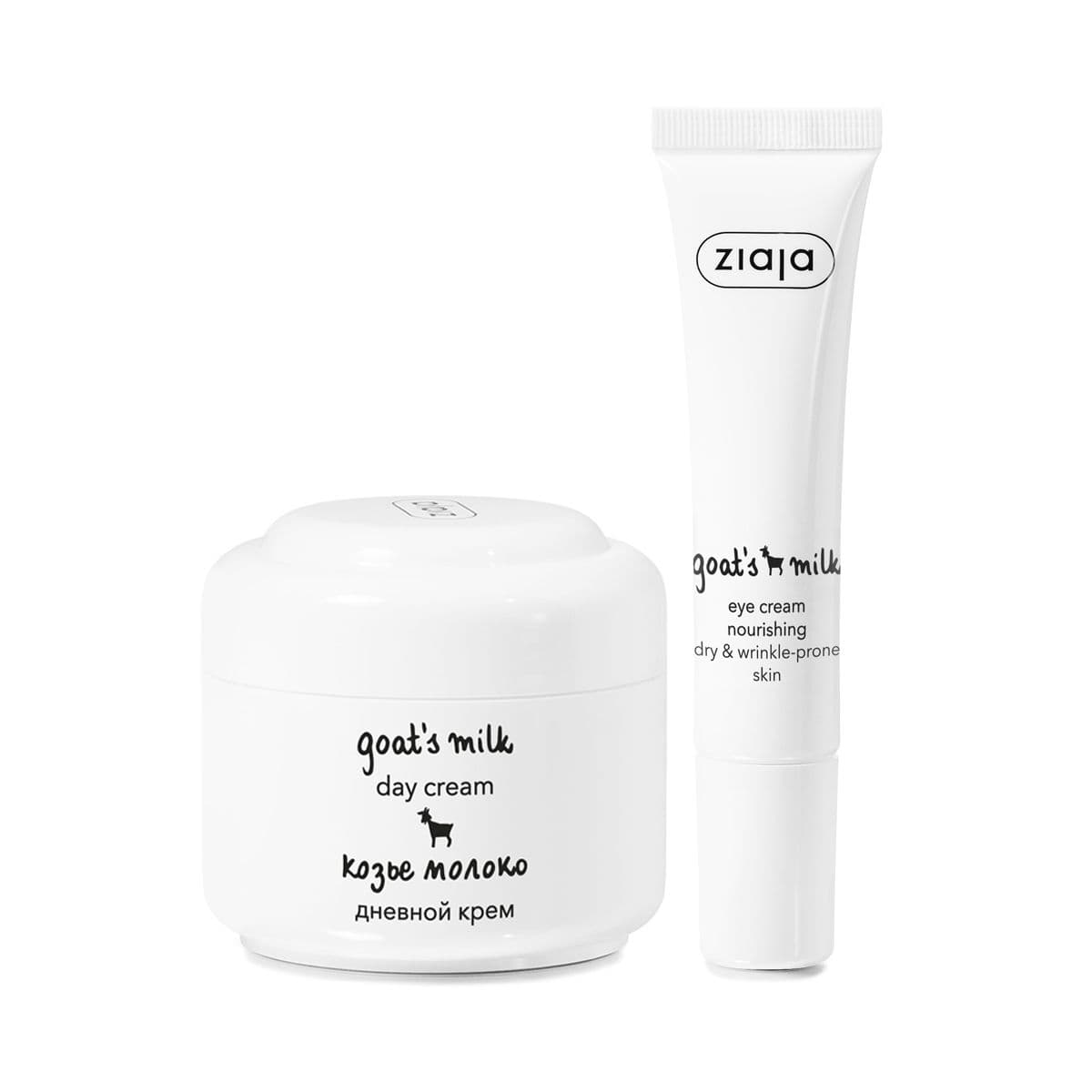 თხის რძის დღის კრემი + თვალის კრემი 8398 ზიაია - Ziaja