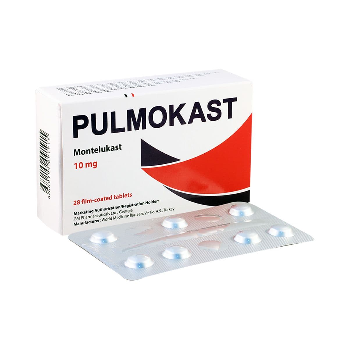 პულმოკასტი - Pulmokast 10მგ 28 ტაბლეტი