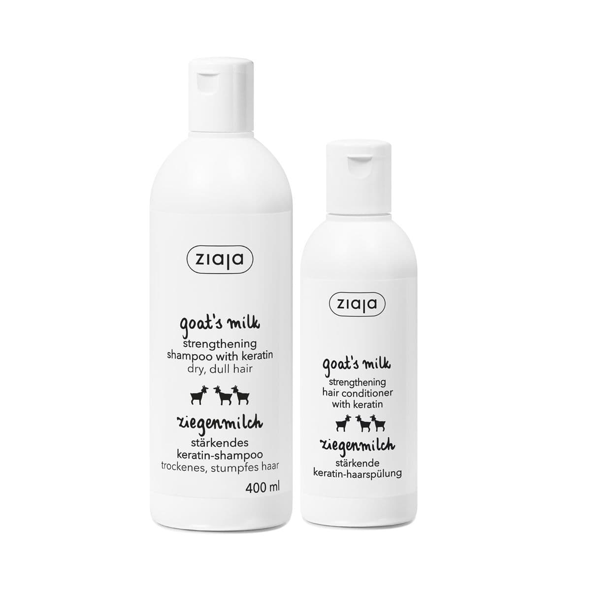 თხის რძის შამპუნი + კონდიციონერი 7200 ზიაია - Ziaja