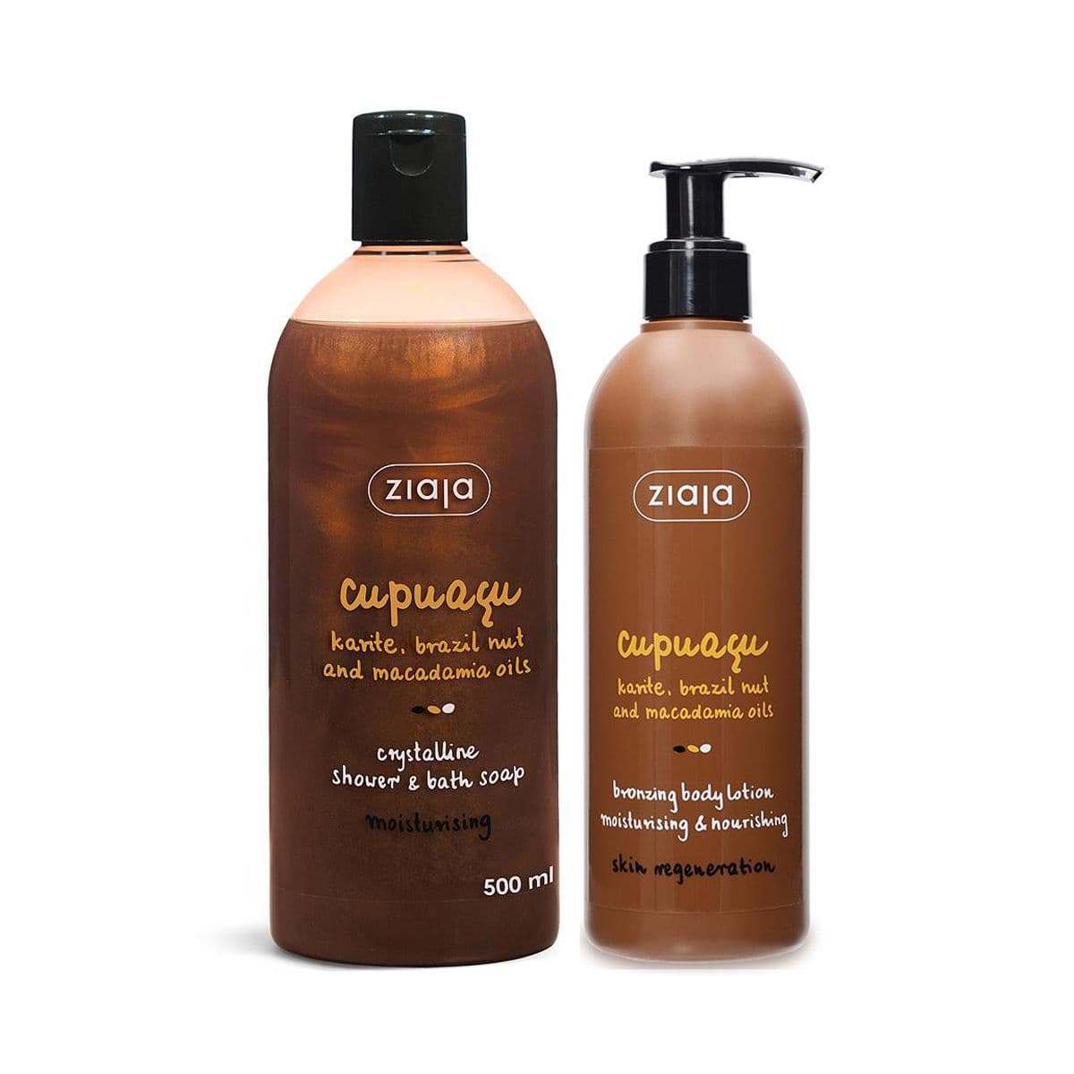 ნაკრები შხაპის გელი და ლოსიონი Cupuacu 9388 ზიაია - Ziaja