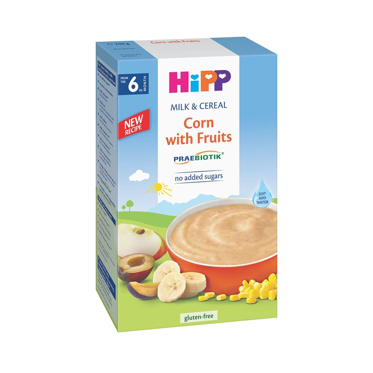 სიმინდის ფაფა ხილით 6 თვიდან 2953-02 ჰიპი - HIPP