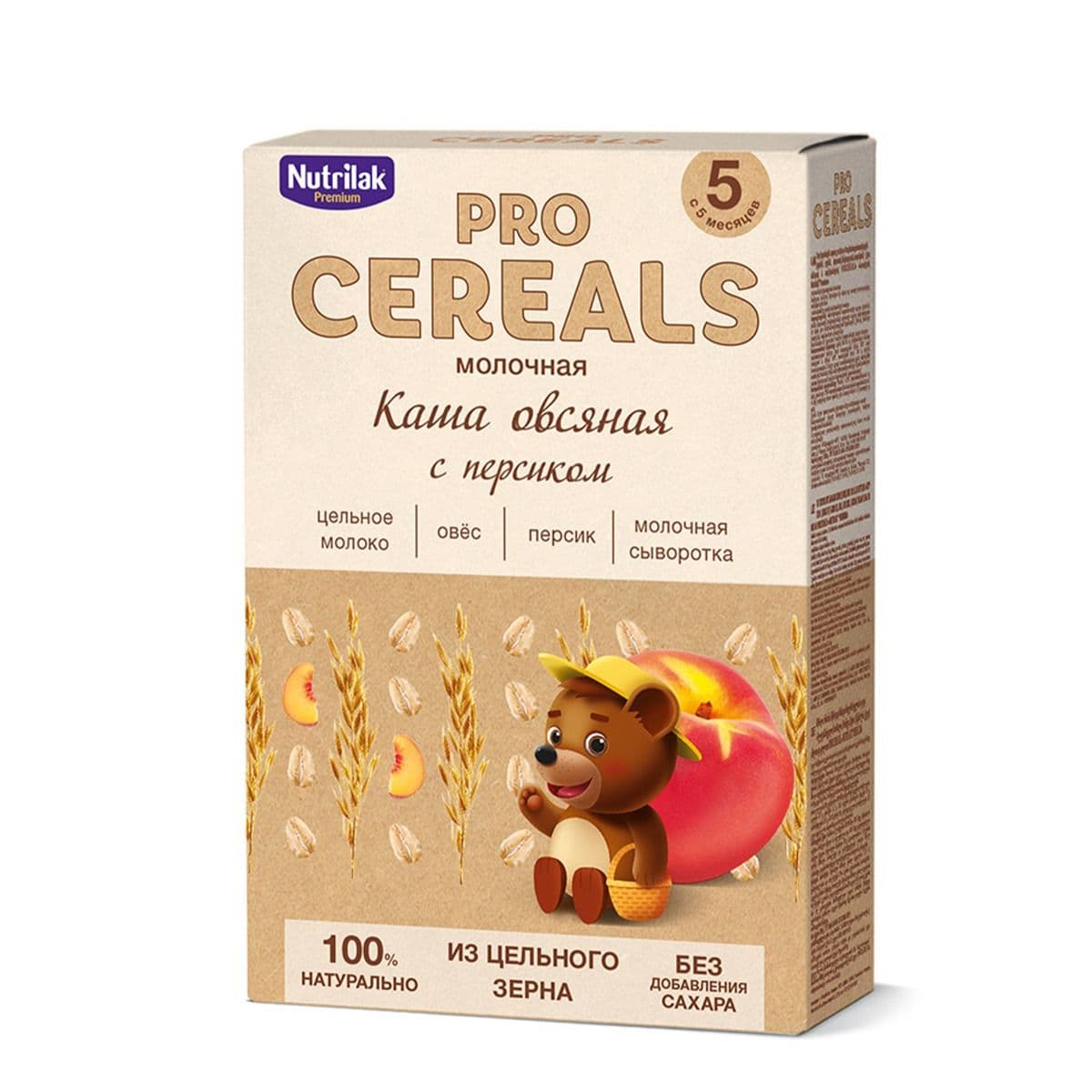 რძიანი ფაფა შვრია და ატამი 0984 ნუტრილაკი - Nutrilak