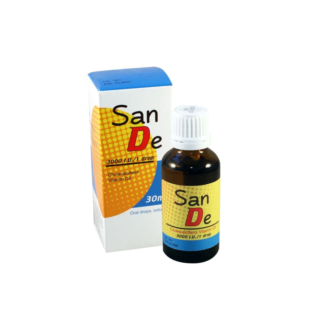 სანდე - Sande ვიტამინი D3 წვეთები 30მლ