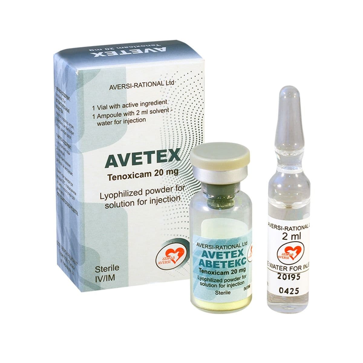ავეტექსი - AVETEX 20მგ+2მლ გამხსნელით 1 ფლაკონი