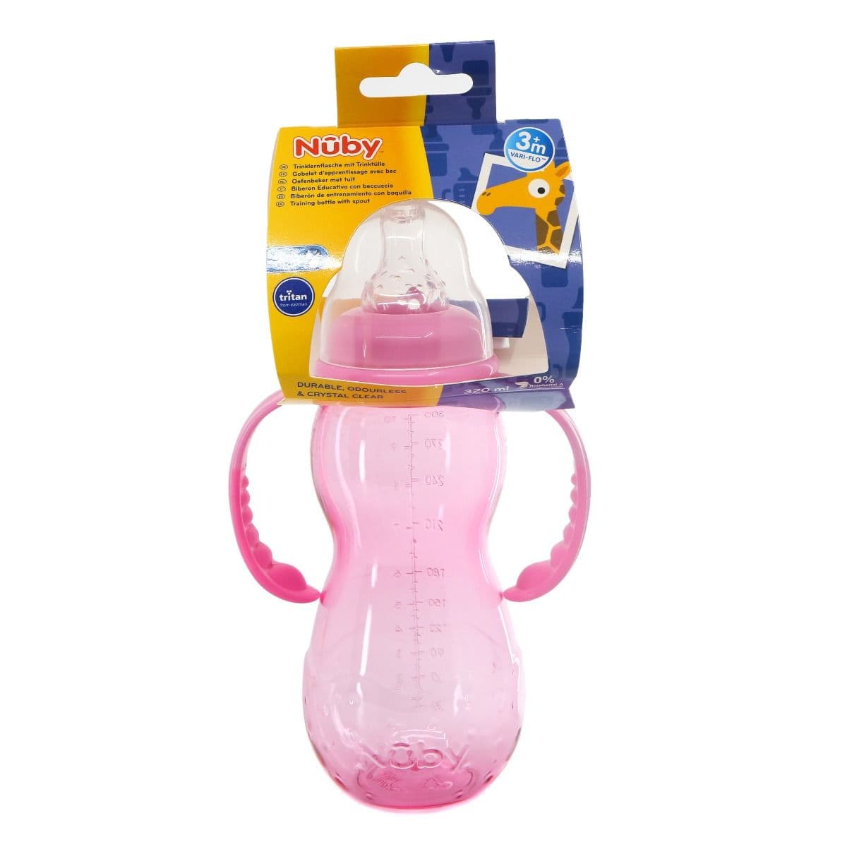 ბოთლი სახელურით 320მლ 4536 ნუბი - Nuby