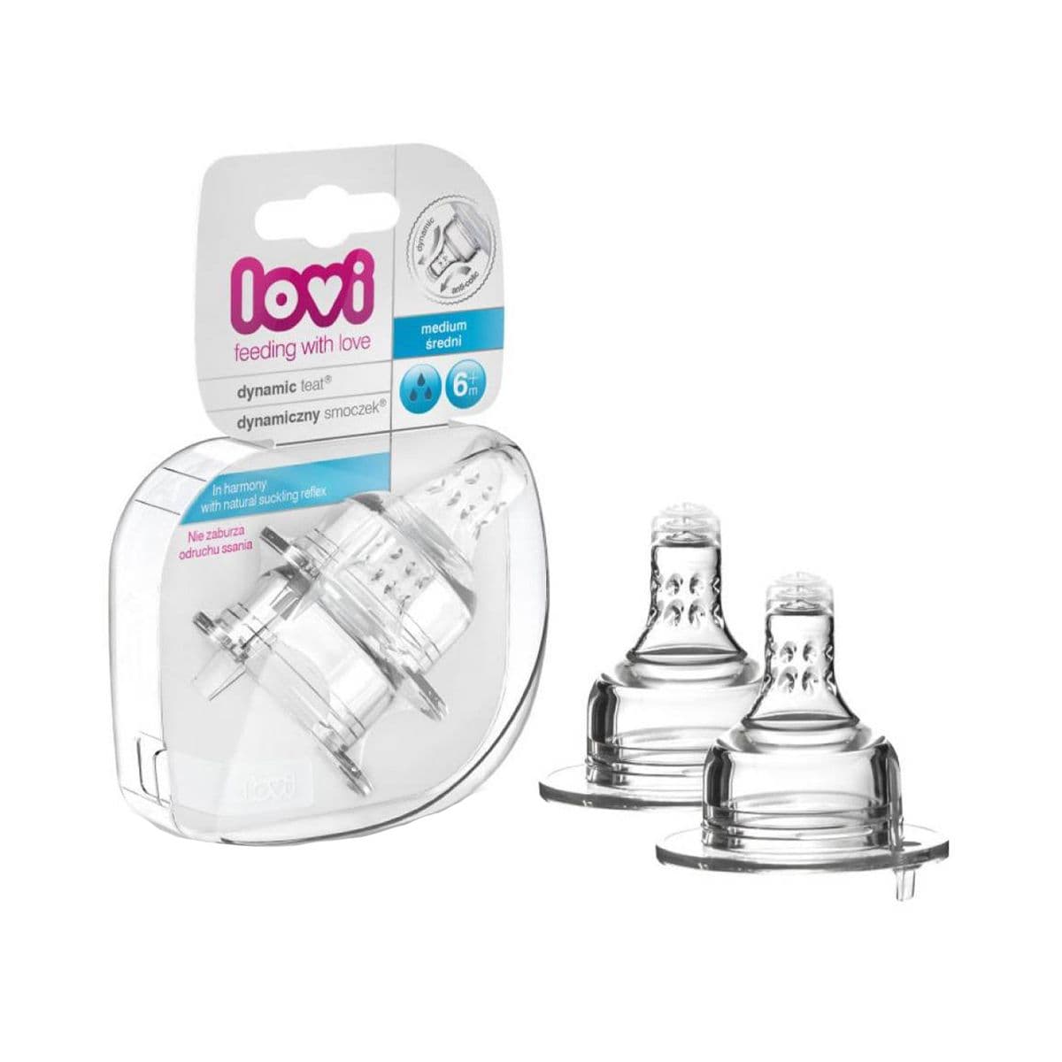 საწოვარა სილიკონის დინამიური 2 ცალი 18/751 ლოვი - Lovi